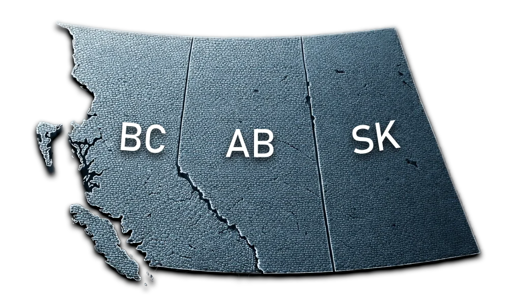 Western Canada map
